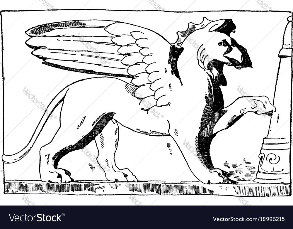 Greek griffin vintage