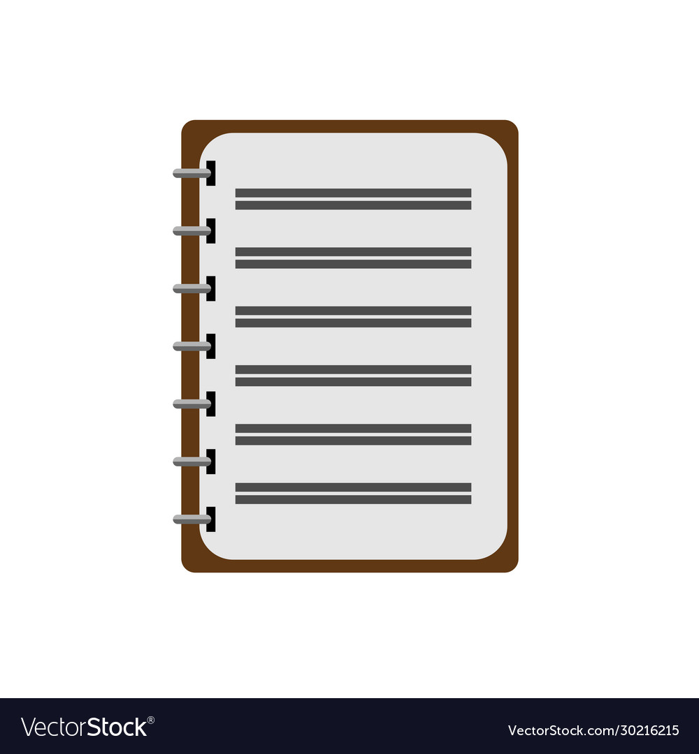 Icon for a notebook or notepad simple design vector image Icon for a notebook or notepad simple design