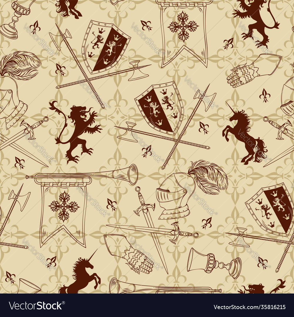 Knight seamless pattern