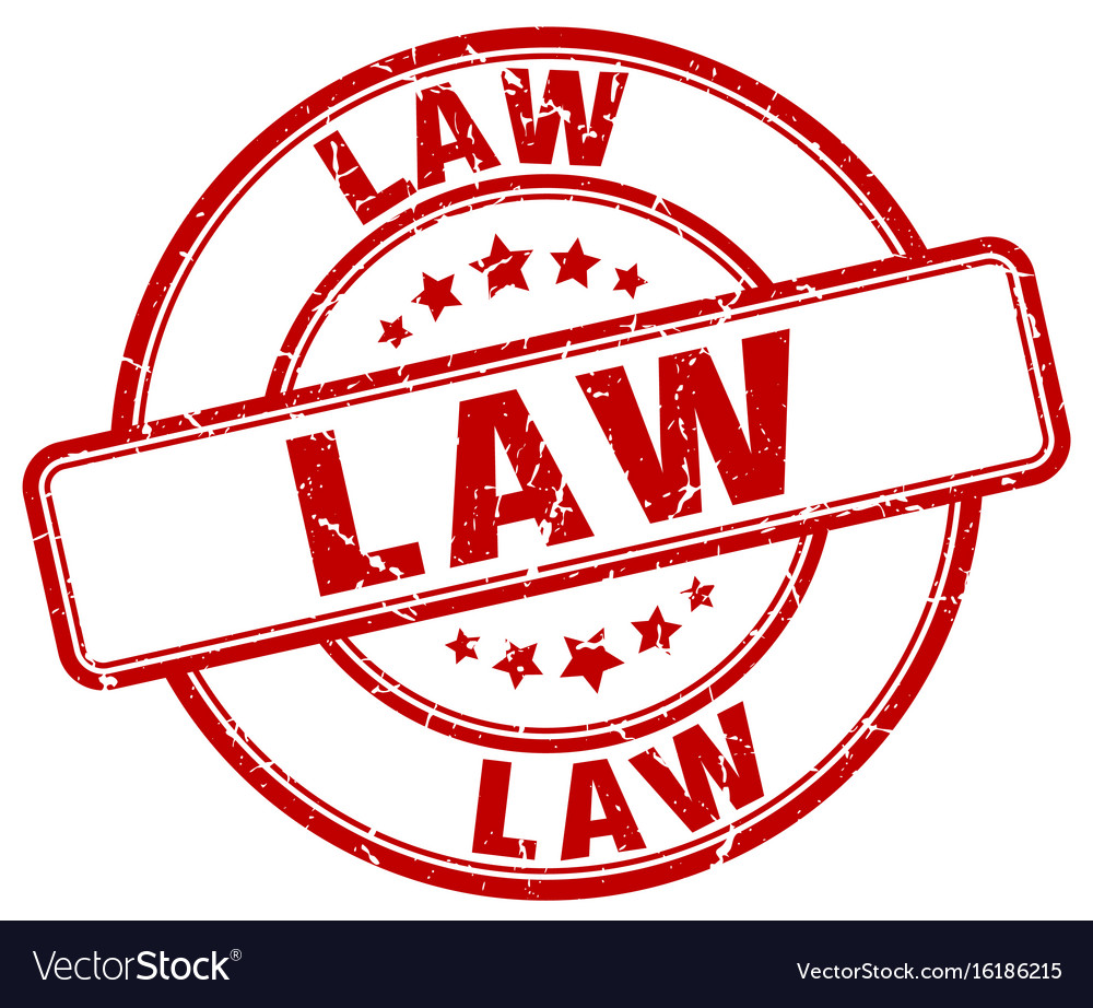 Law red grunge stamp Royalty Free Vector Image