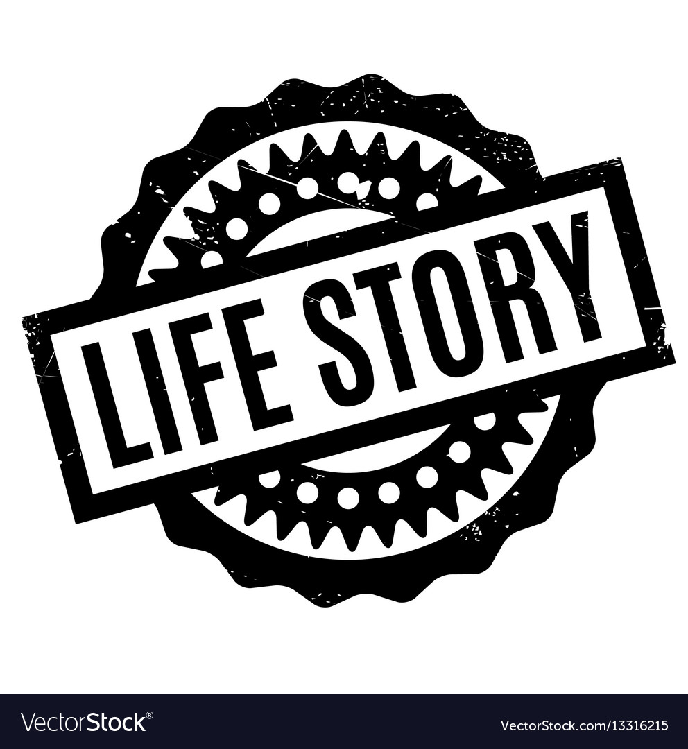 Life story rubber stamp