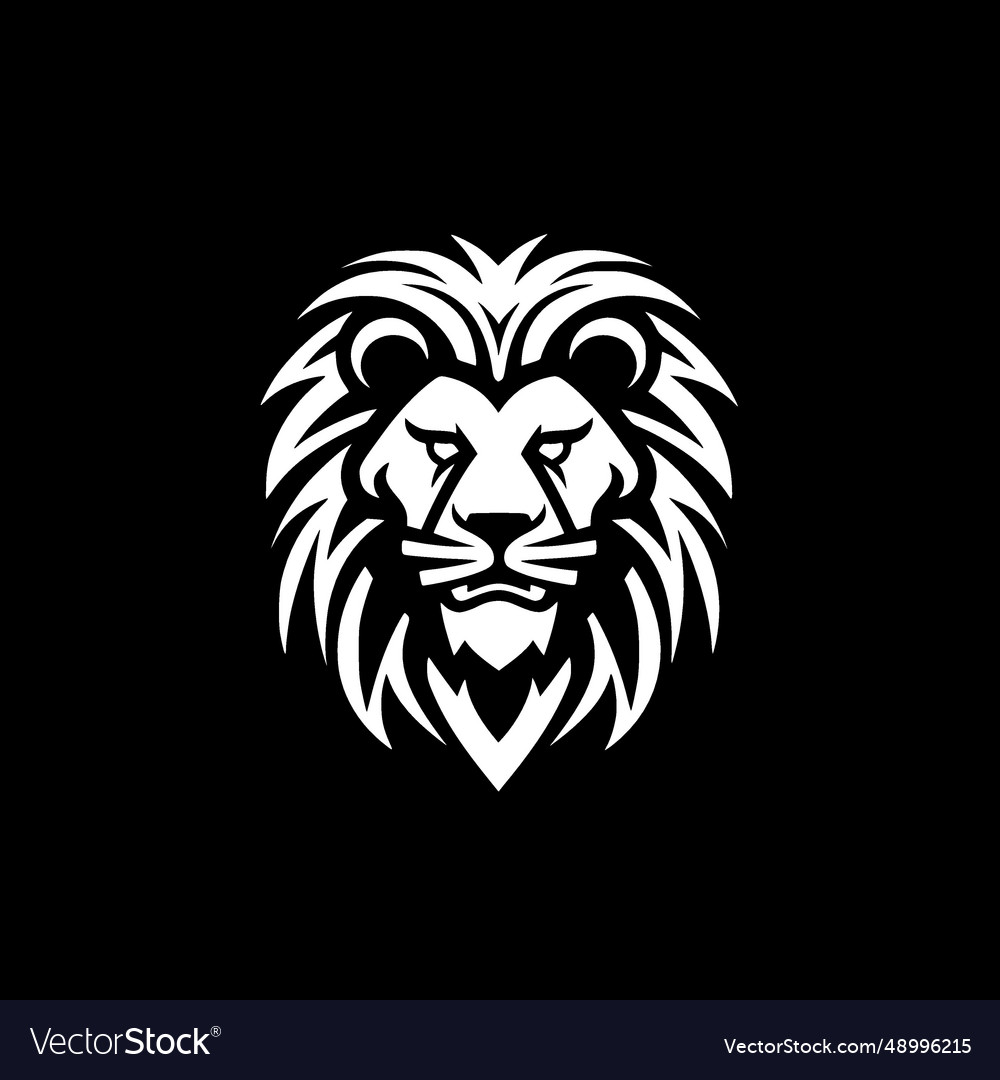 Lion - black and white isolated icon