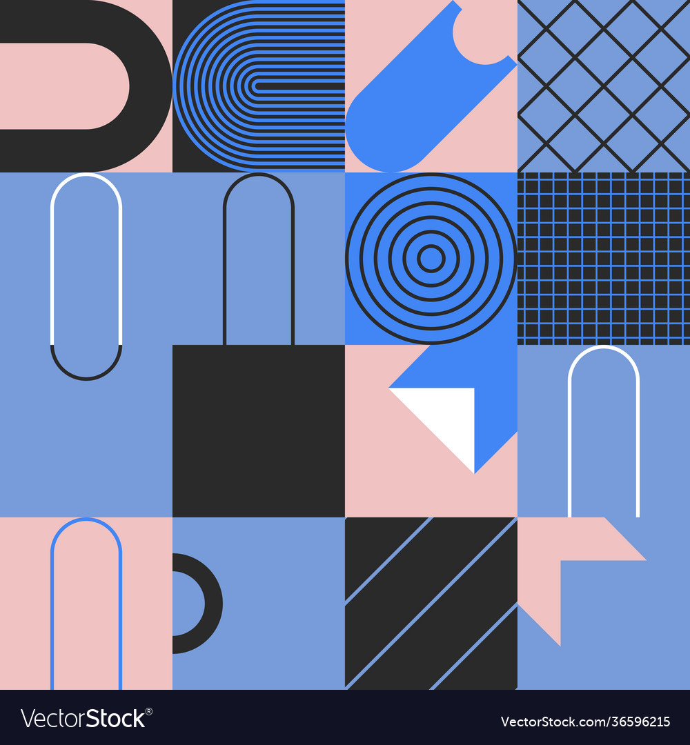 Minimal geometric pattern design vector image Minimal geometric pattern design