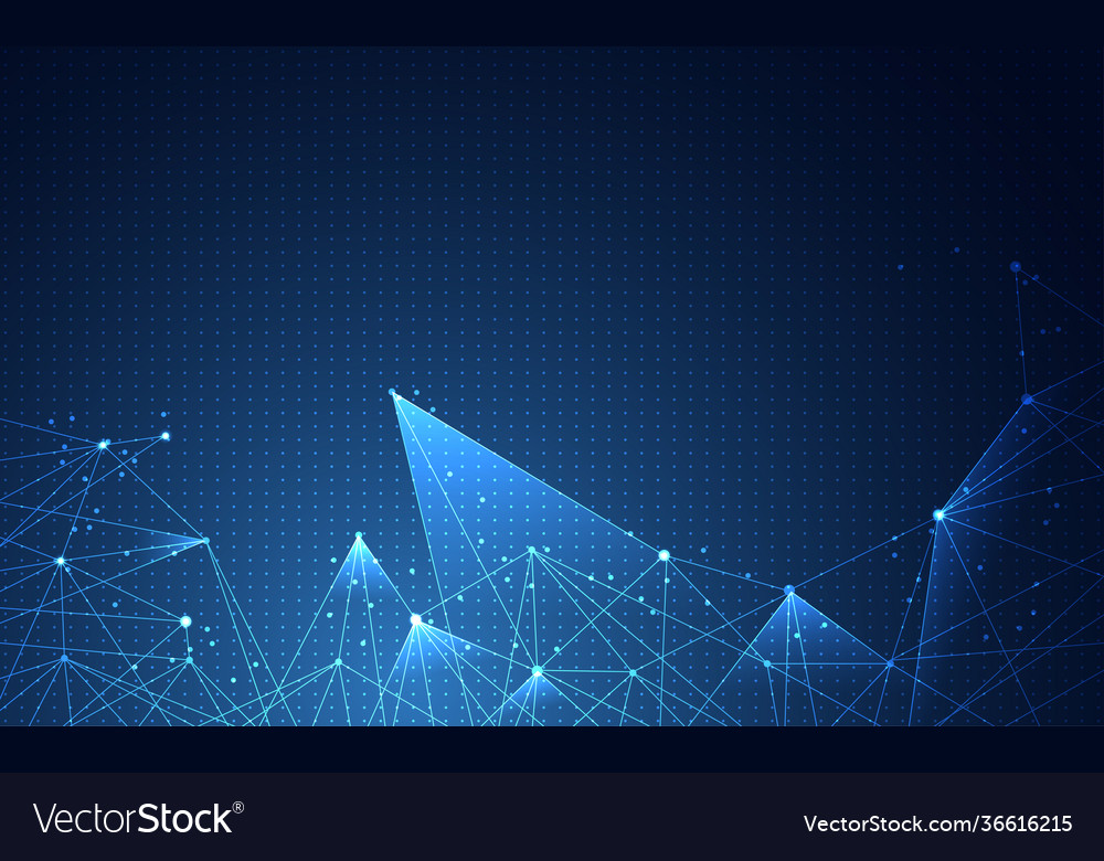 Modern abstract network science connection Vector Image