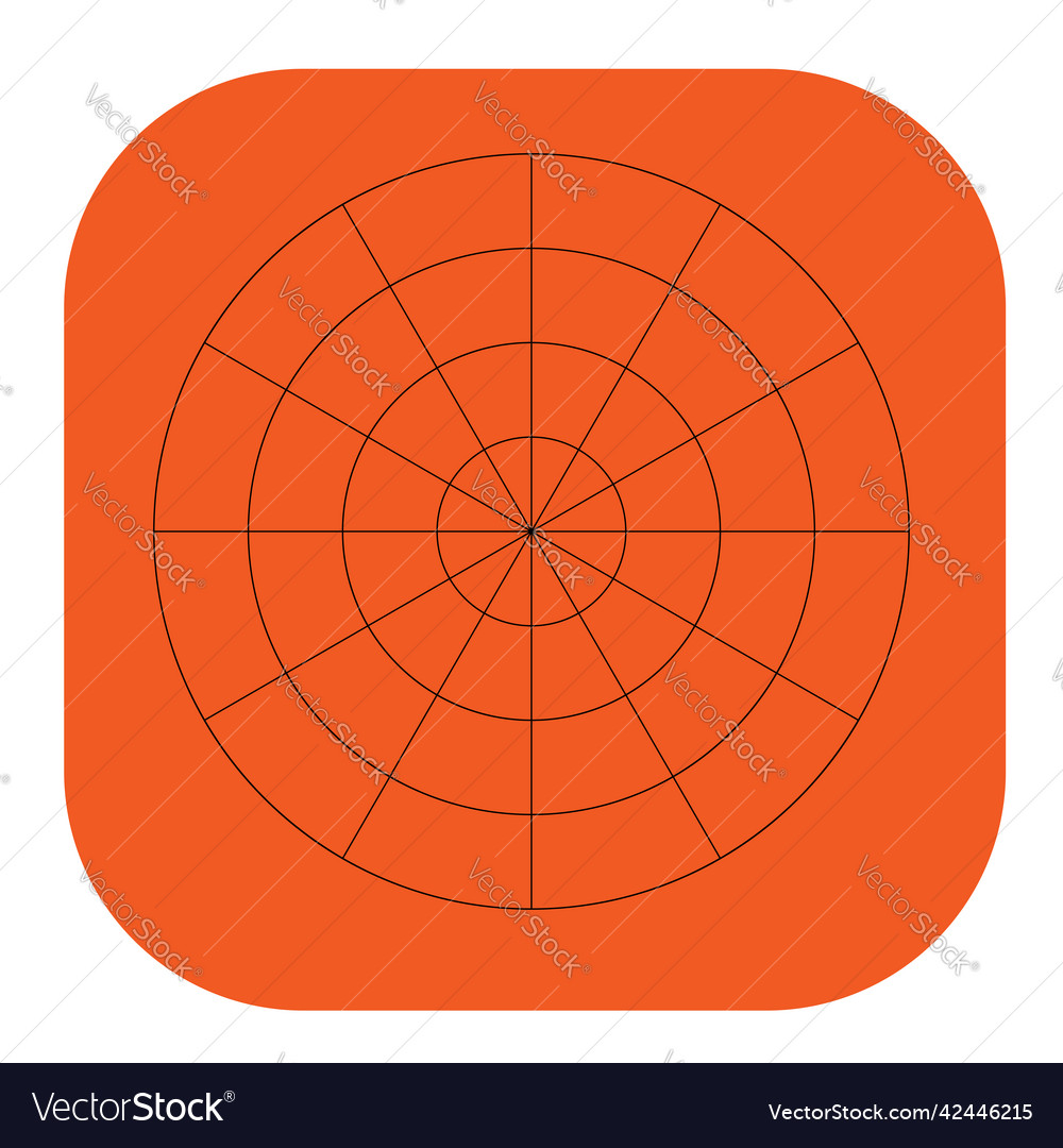 Polar kreisförmiges Gitternetz Piste Diagrammelement vector image Polar kreisförmiges Gitternetz Piste Diagrammelement