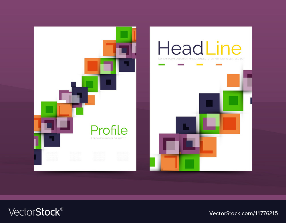 Set of front and back a4 size pages business