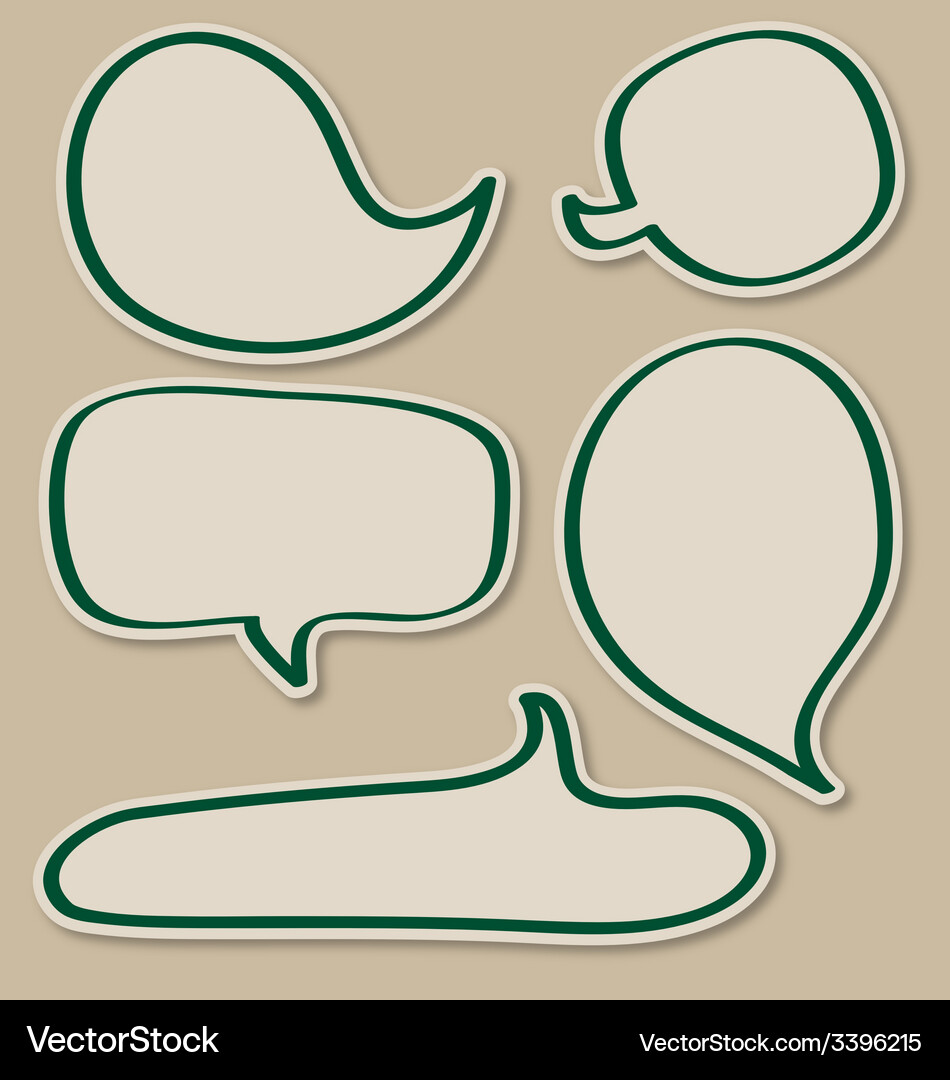 Speech bubbles set Royalty Free Vector Image - VectorStock