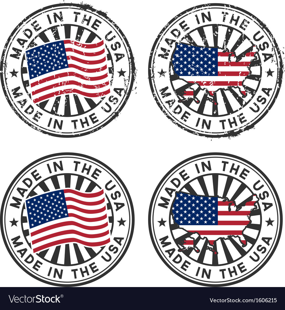 Stamp with map flag usa made in usa Royalty Free Vector