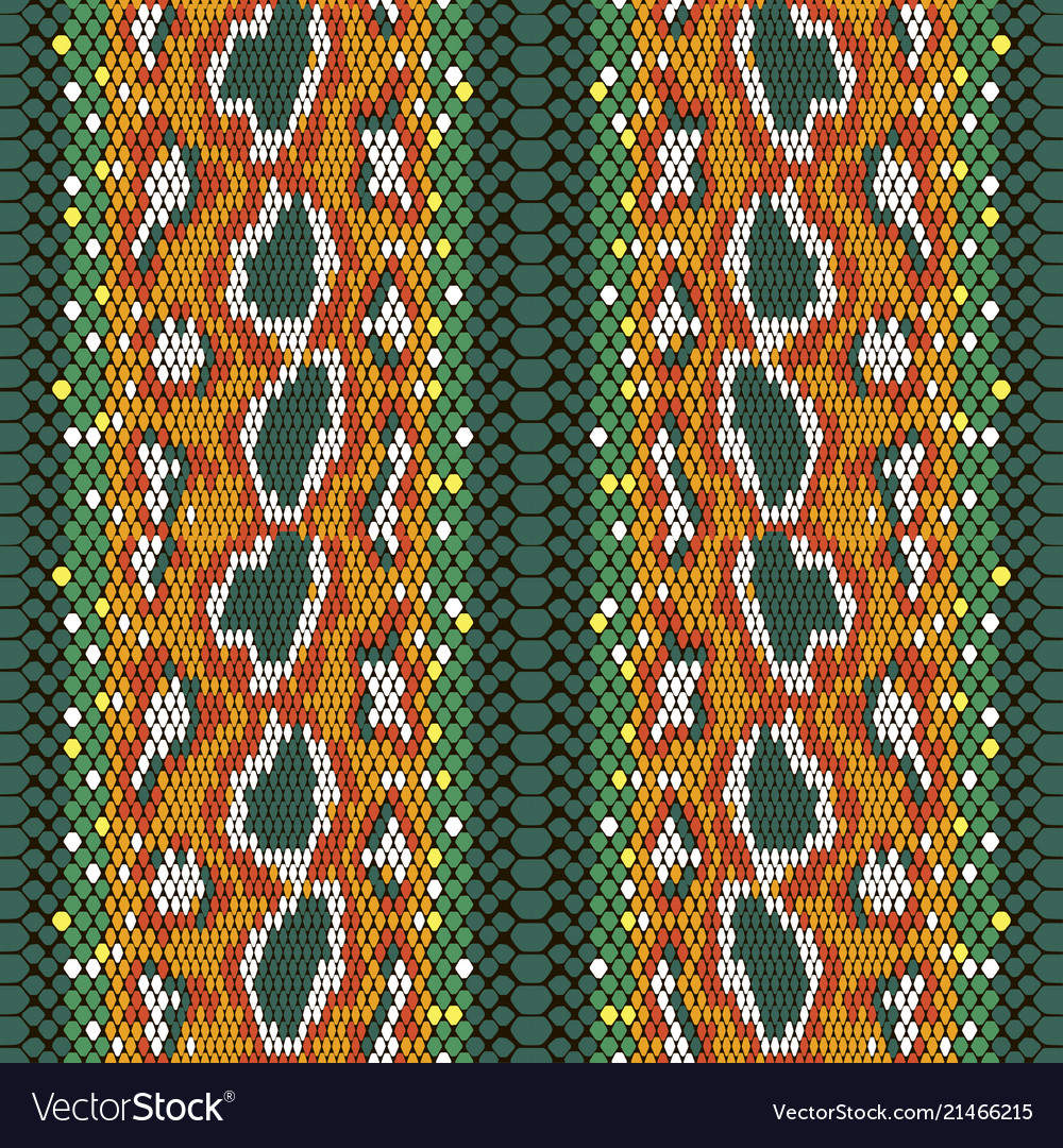 Structure snake skin seamless pattern vector image Structure snake skin seamless pattern
