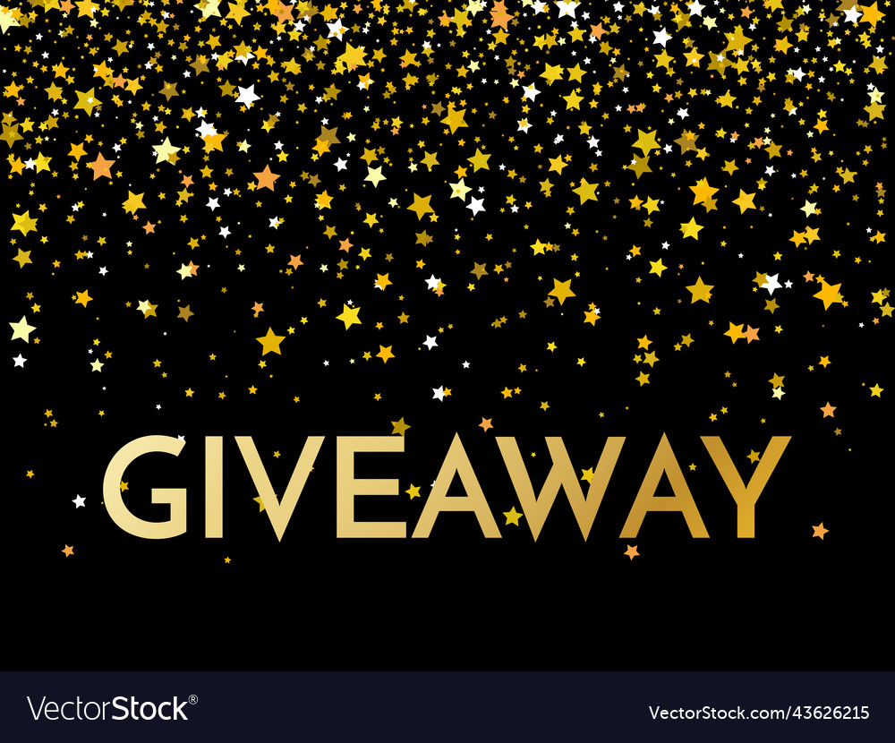 Time for a giveaway - banner template it s Vector Image