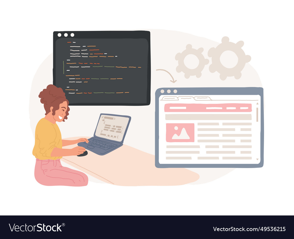 Website development isolated concept vector image Website development isolated concept