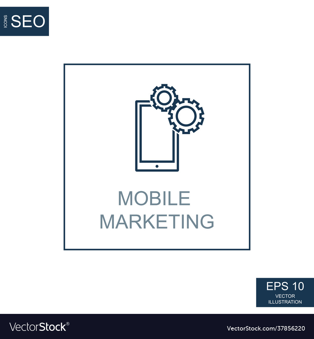 Abstract business icons seo mobile marketing