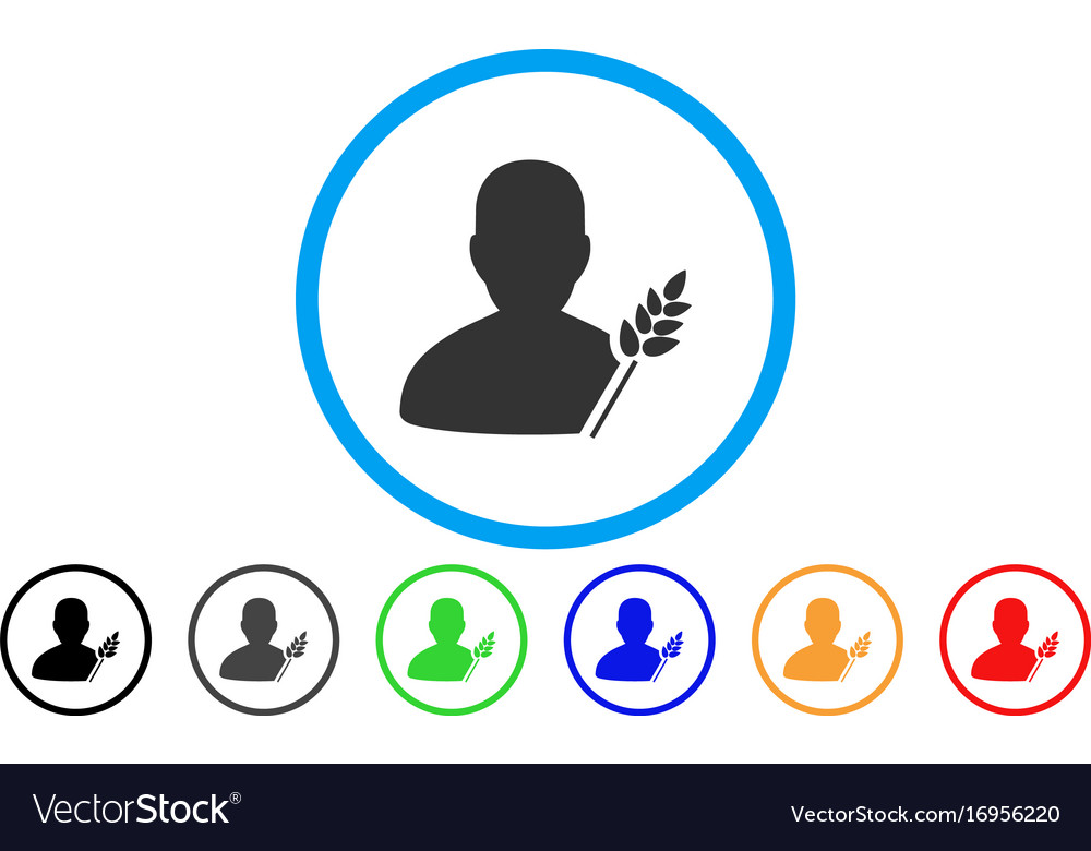 Agriculture farmer rounded icon