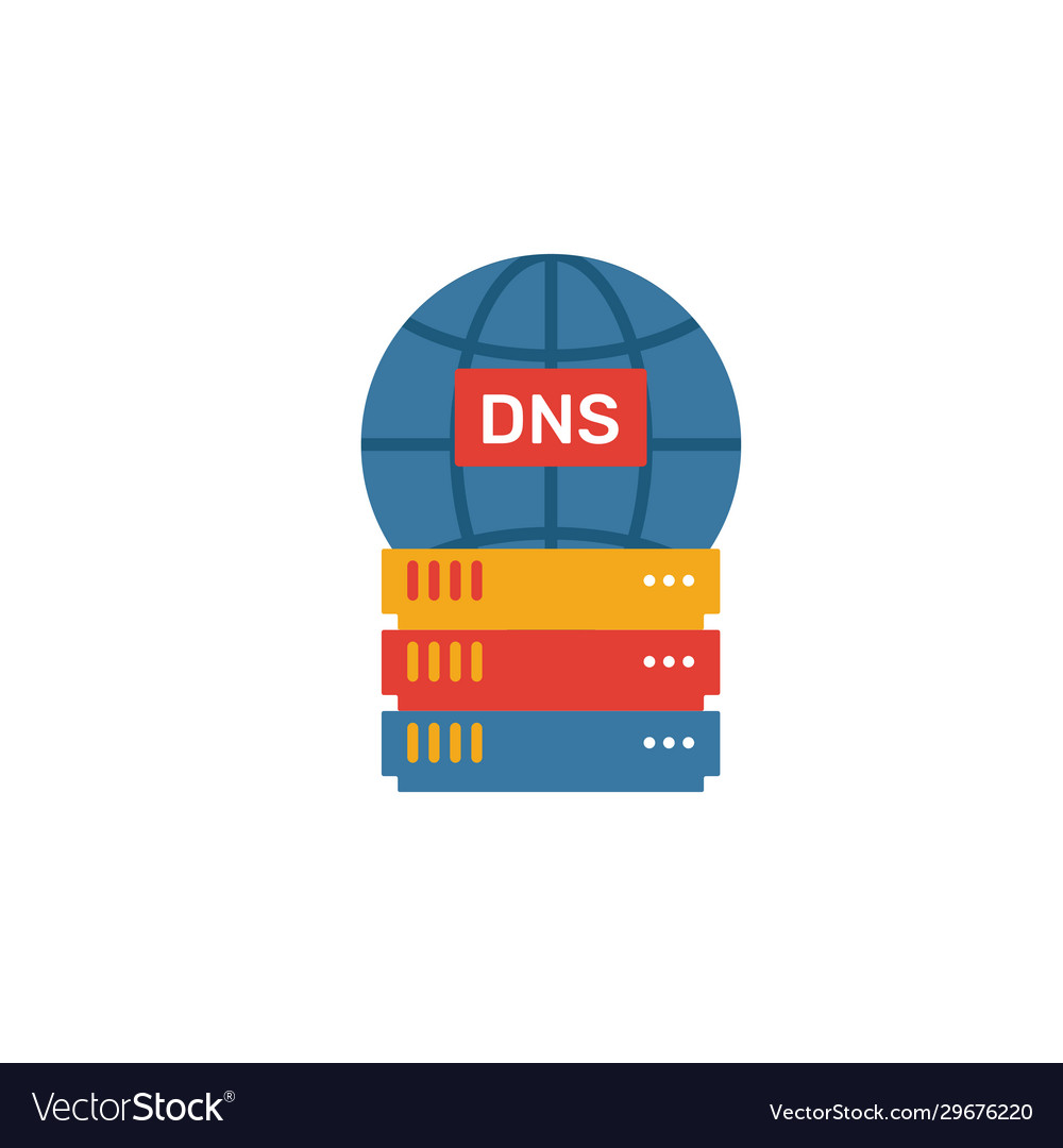 Dns icon simple element from web hosting icons