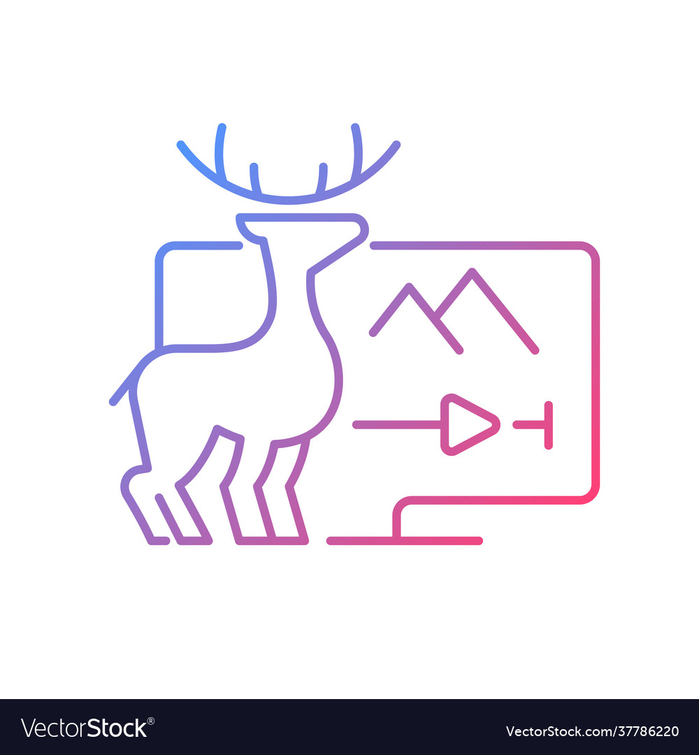 Documentaries streaming gradient linear icon