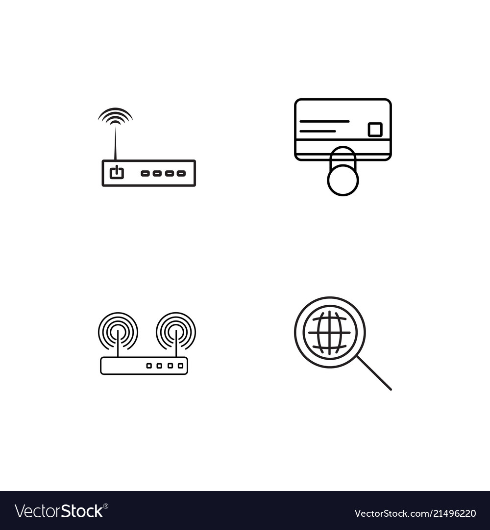 Electrical devices linear icons set simple