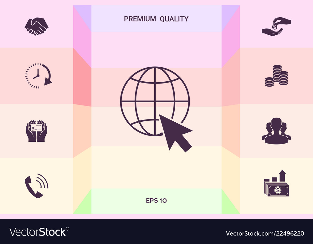 Go to web internet icon graphic elements vector image Go to web internet icon graphic elements