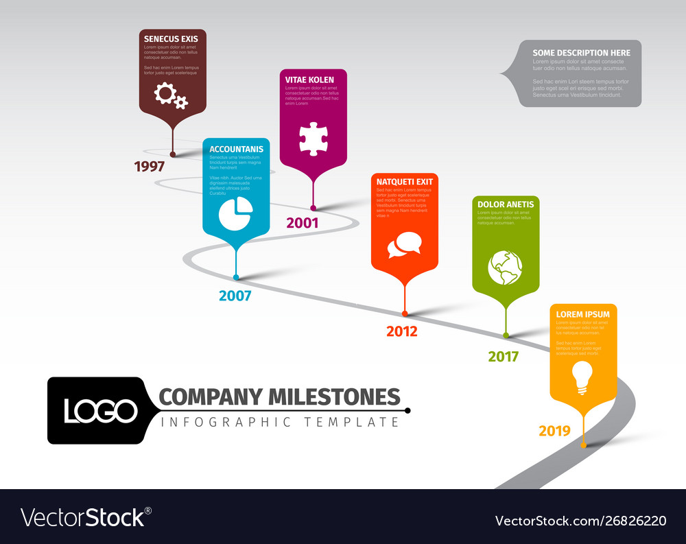 Infographic timeline template Royalty Free Vector Image