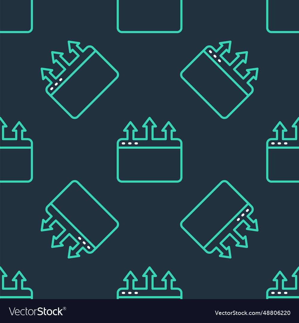 Line browser window icon isolated seamless pattern