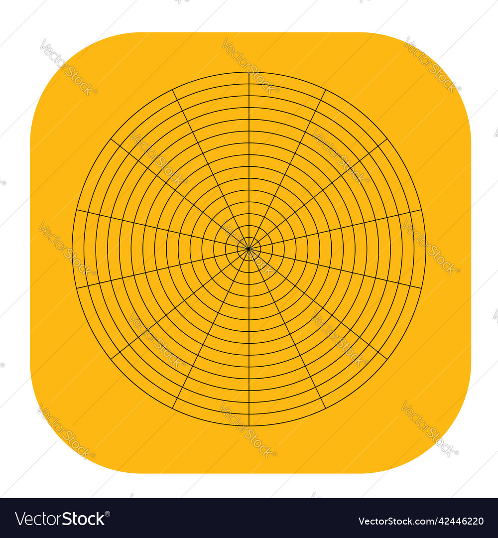 Polar kreisförmiges Gitternetz Piste Diagrammelement vector image Polar kreisförmiges Gitternetz Piste Diagrammelement