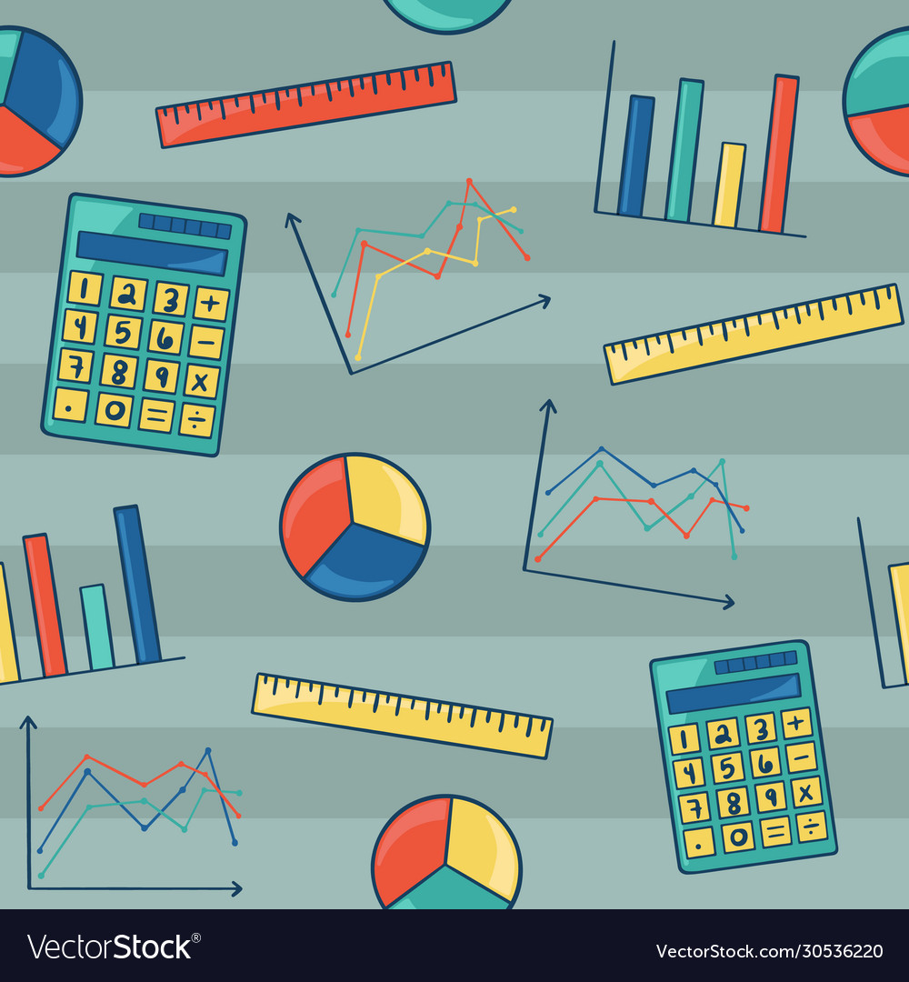 Seamless pattern math and science images