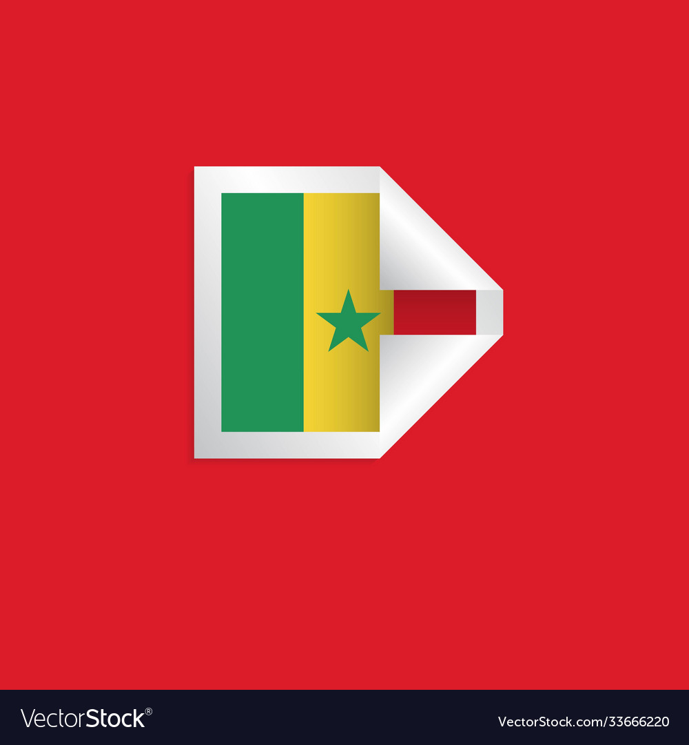 Senegal label flags template design