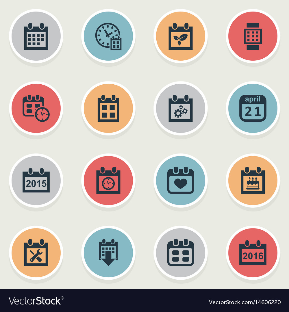 Set of simple time icons