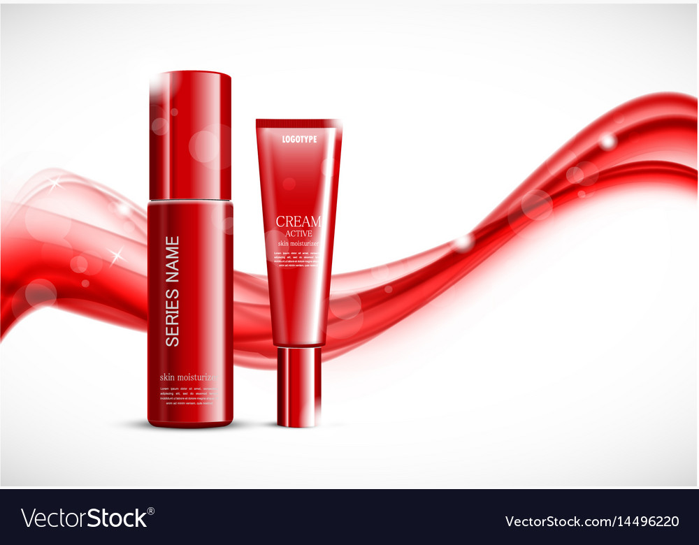 Skin moisturizer cosmetic design template