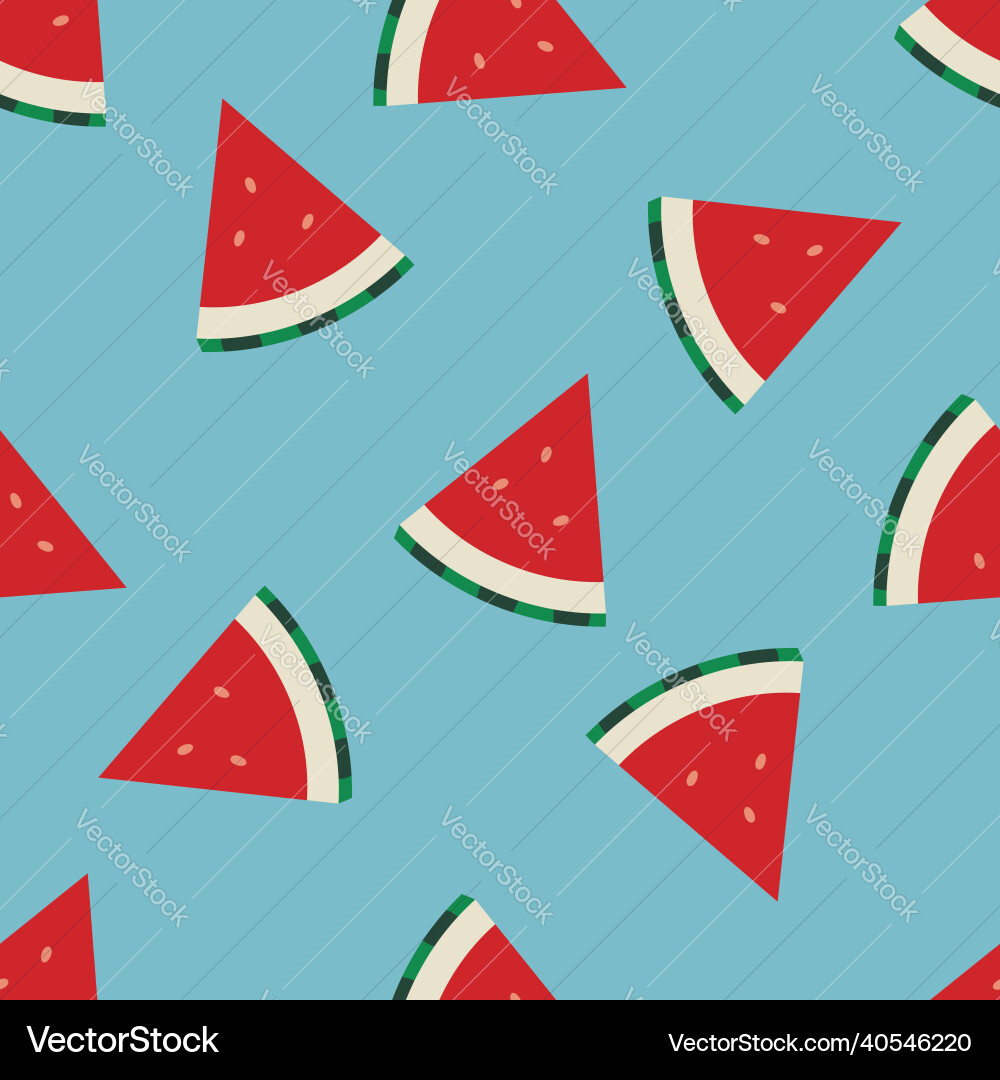 Watermelon seamless background pattern Royalty Free Vector