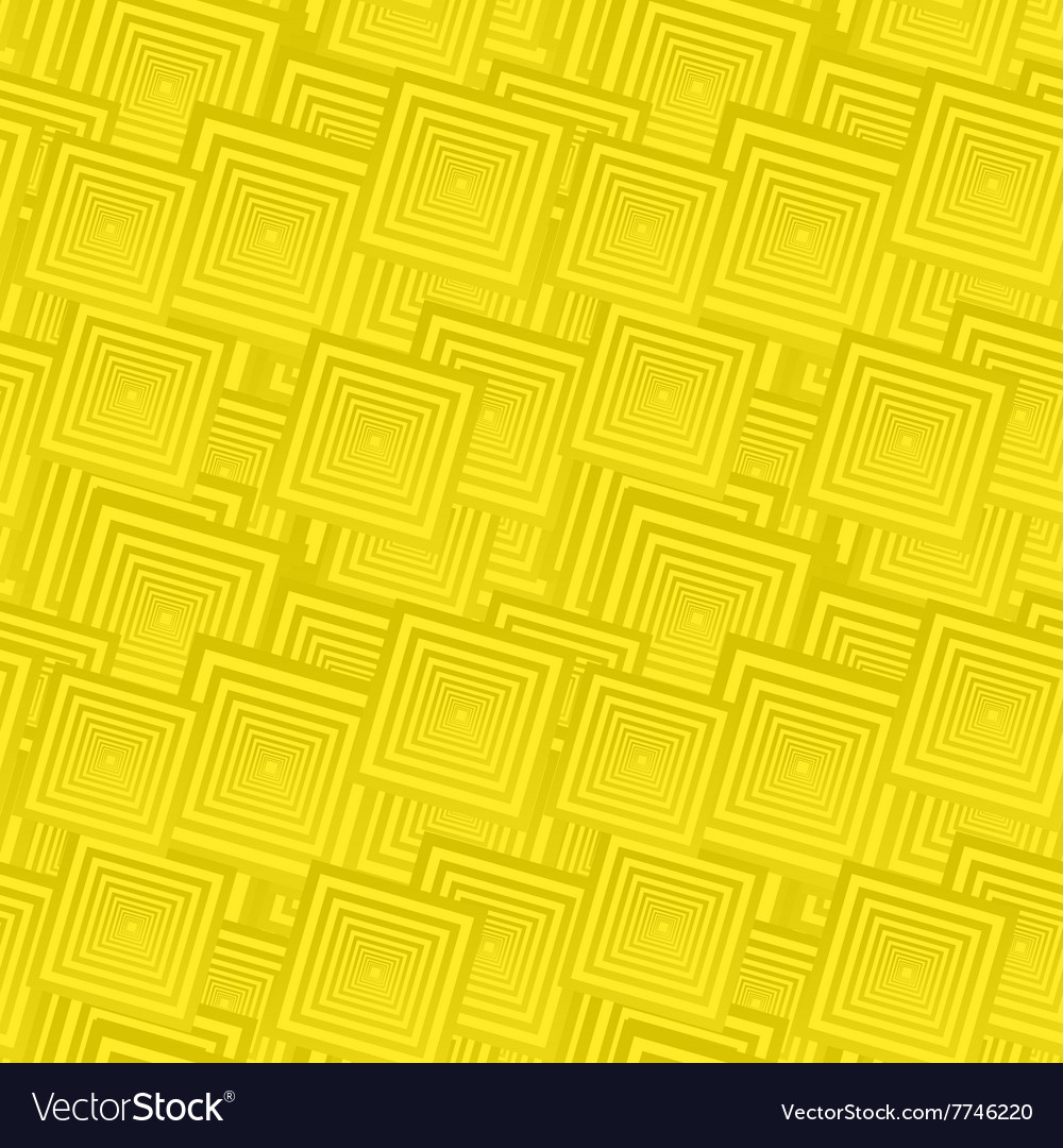 Yellow seamless square pattern background