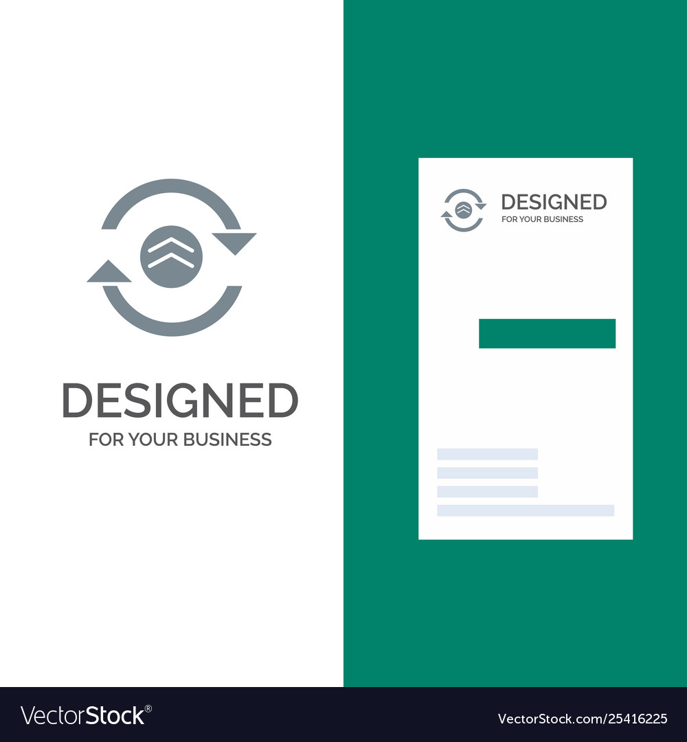 Arrow refresh reload computing grey logo design vector image Arrow refresh reload computing grey logo design