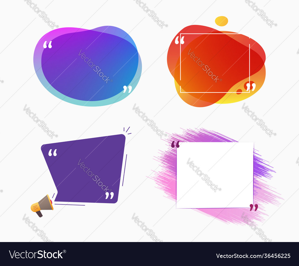 Citation quotes text frames copy space collection vector image Citation quotes text frames copy space collection