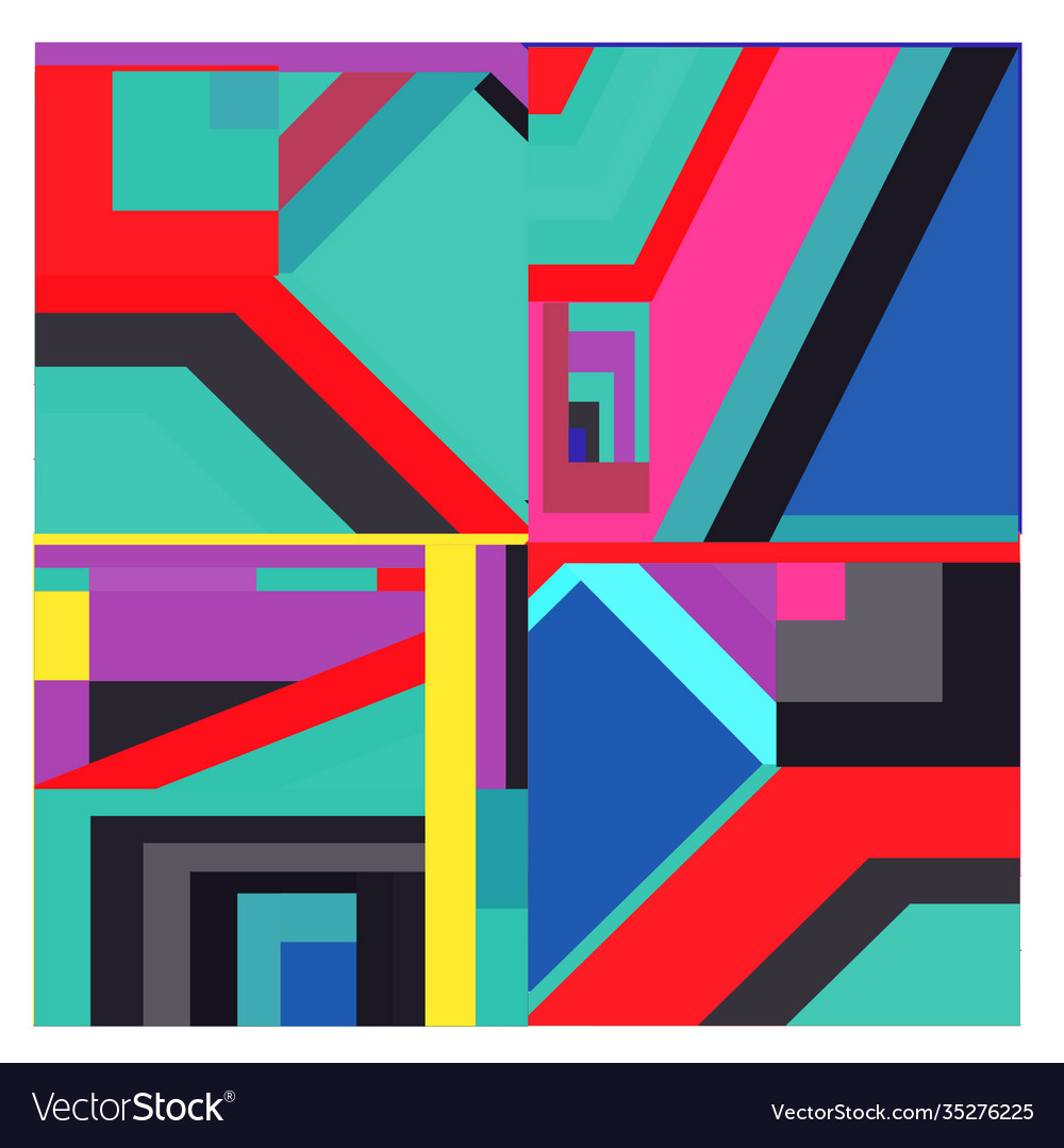 Colorful geometric and curve background pattern Vector Image Colorful geometric and curve background pattern