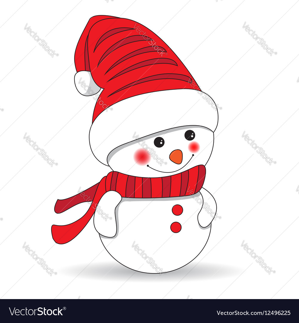 cute snowman drawing