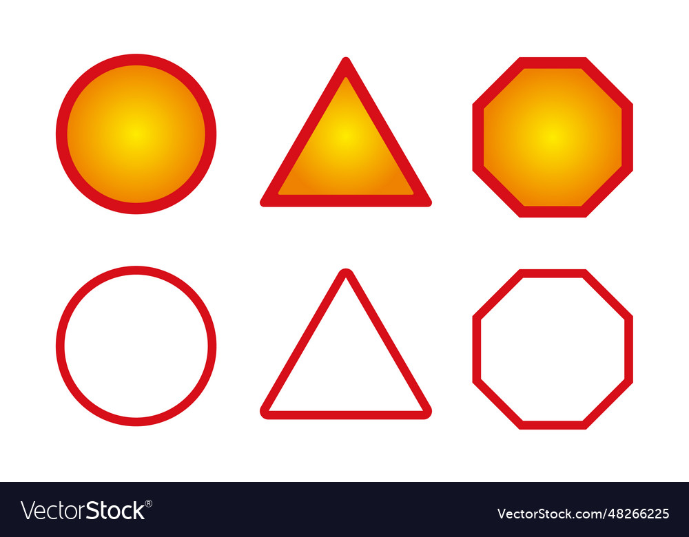 Empty sign set with different shapes Vector Image Empty sign set with different shapes