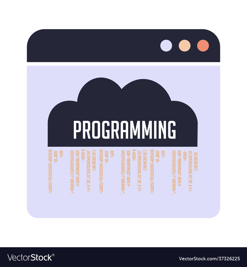 Isolated codes programming vector image Isolated codes programming
