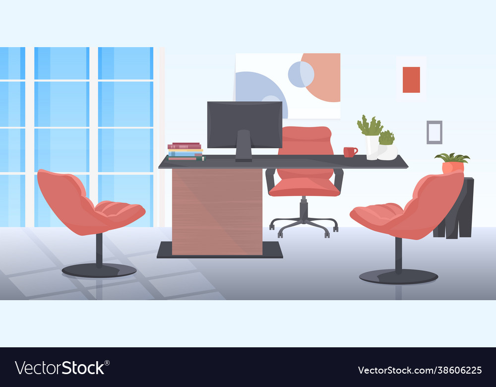 Office workplace desk social distancing Royalty Free Vector