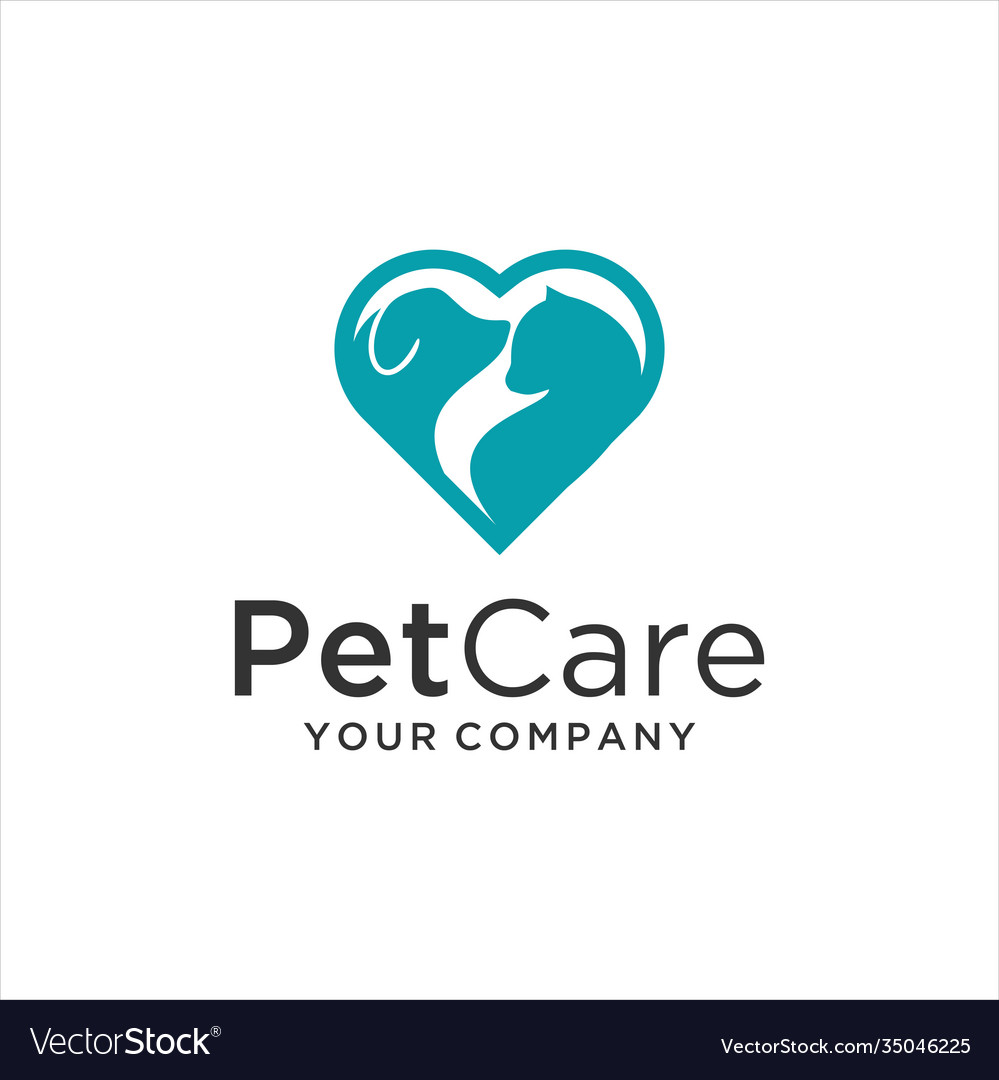 Pet shop logo logo design dog cat logo Royalty Free Vector