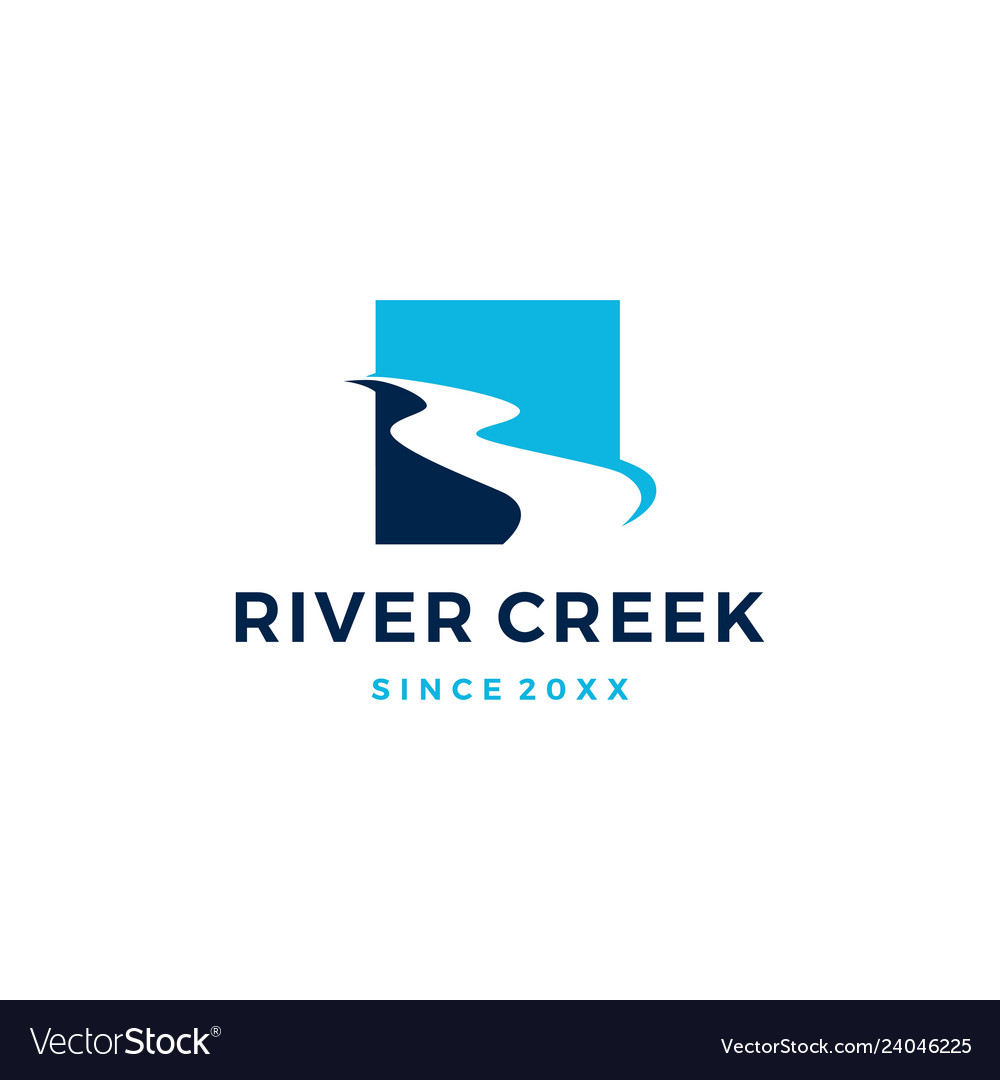 River creek logo icon vector image River creek logo icon