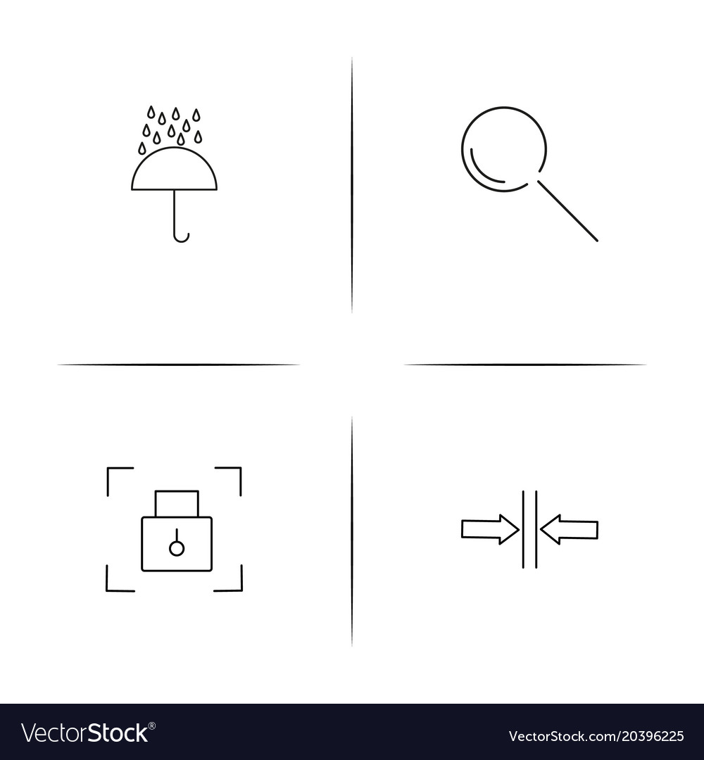Signs and symbols simple linear icon setsimple