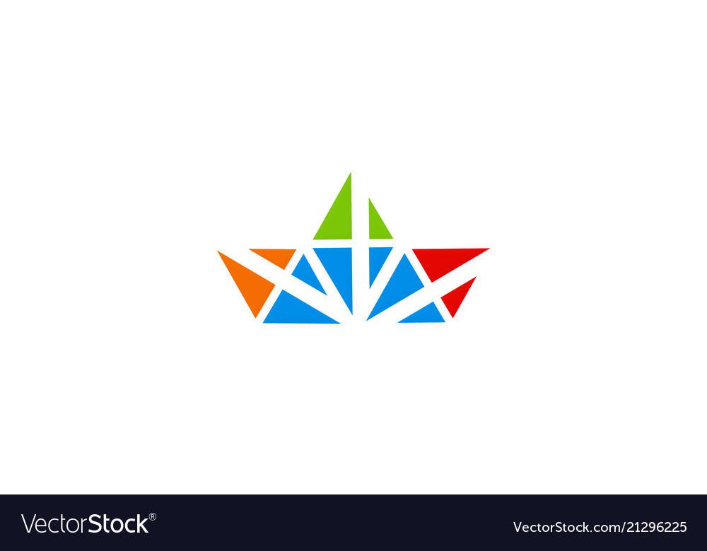 Triangle farbiges Logo vector image Triangle farbiges Logo