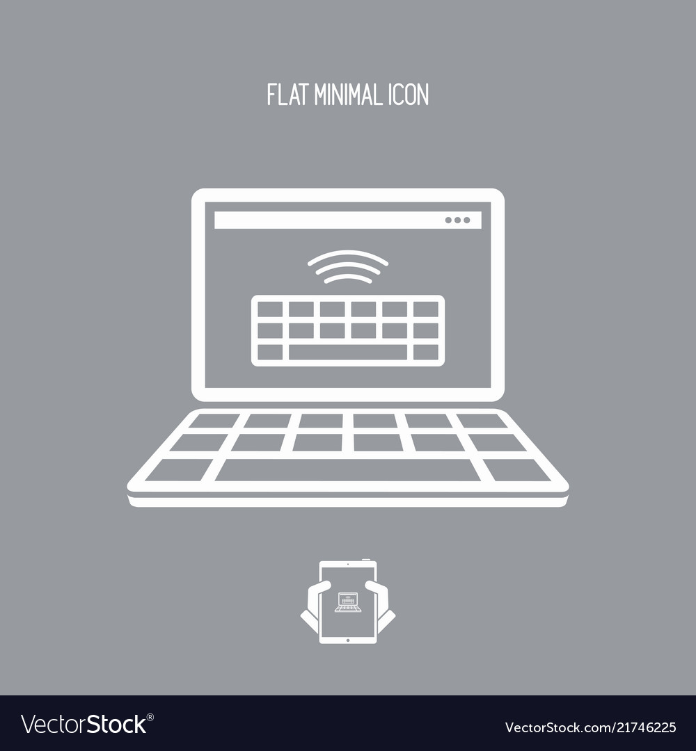 Wireless keyboard - flat minimal icon