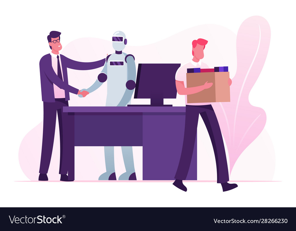 Automation futuristic technologies and artificial vector image Automation futuristic technologies and artificial