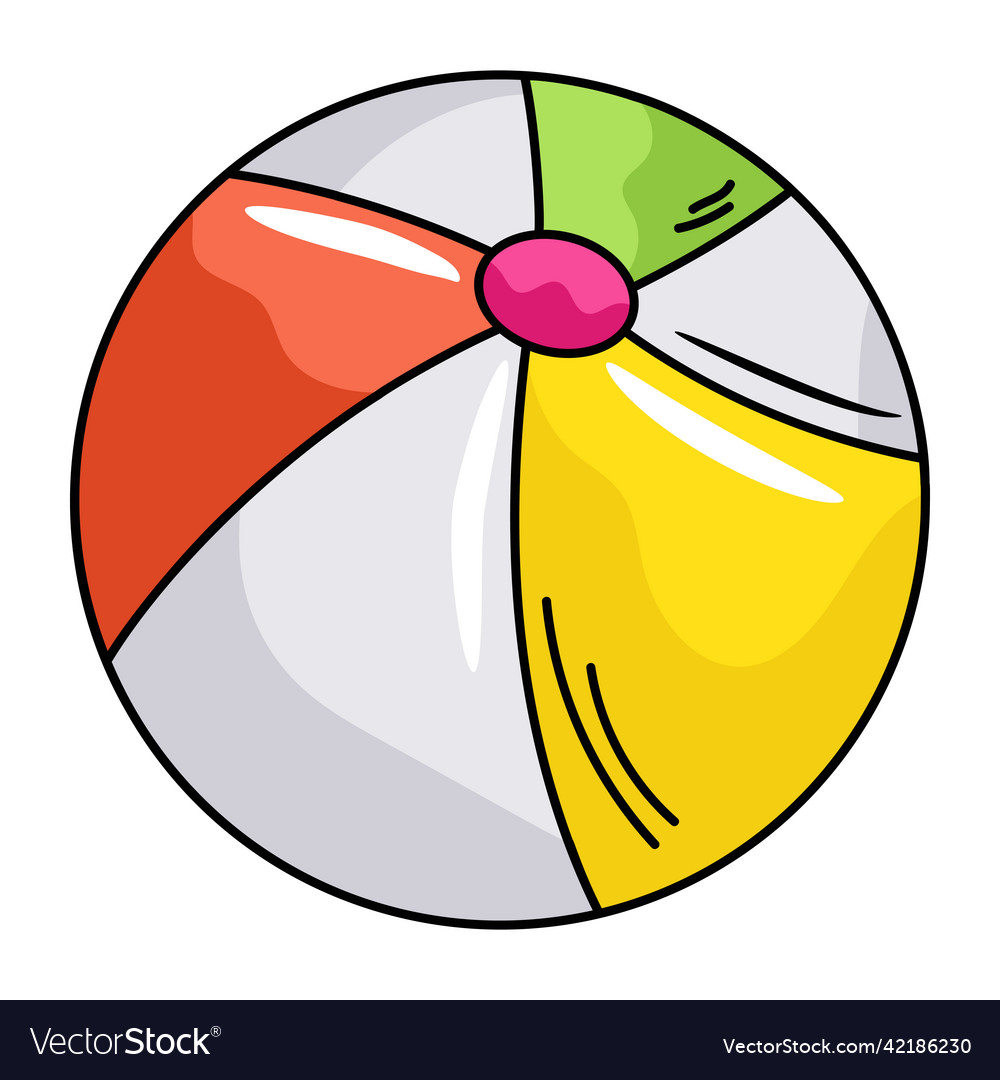 Beach ball Royalty Free Vector Image VectorStock
