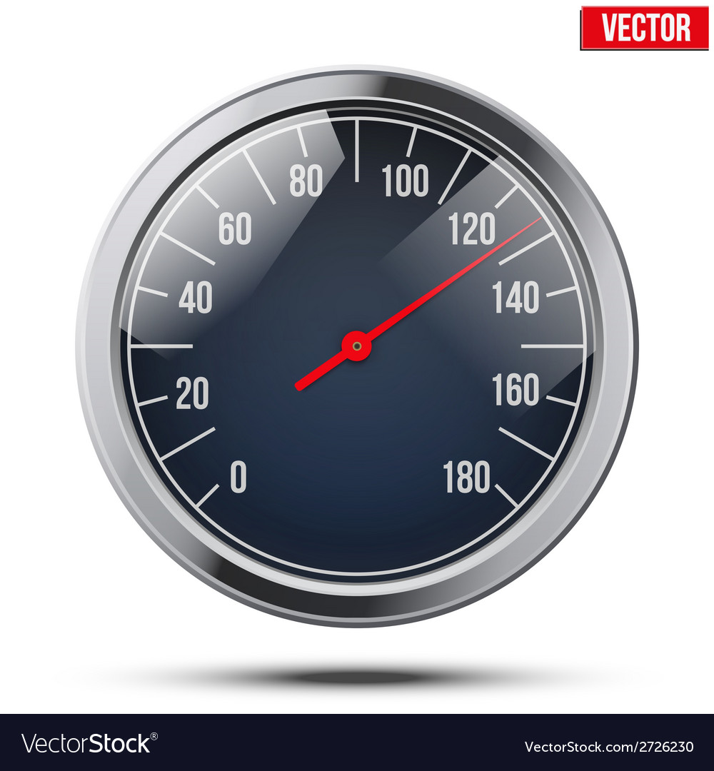 Classic round scale speedometer