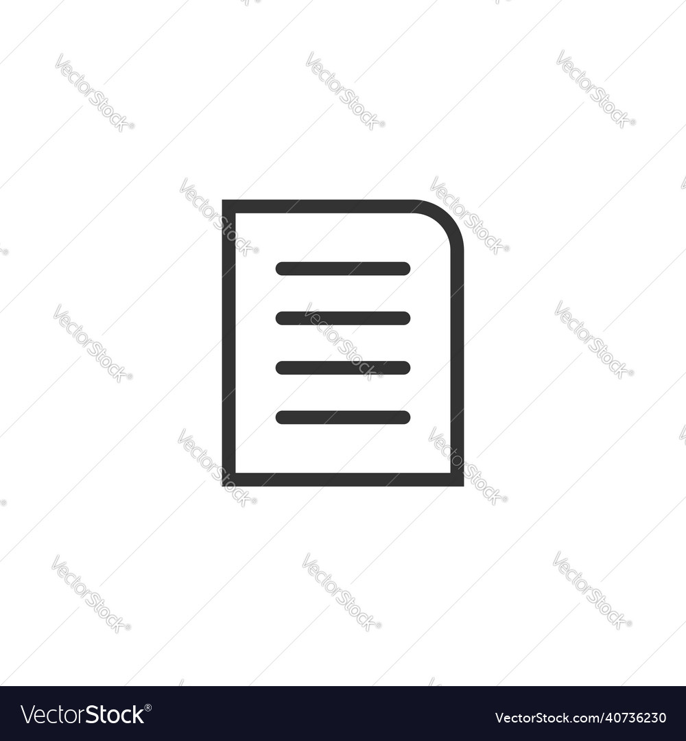 Contract document icon in flat style report vector image Contract document icon in flat style report