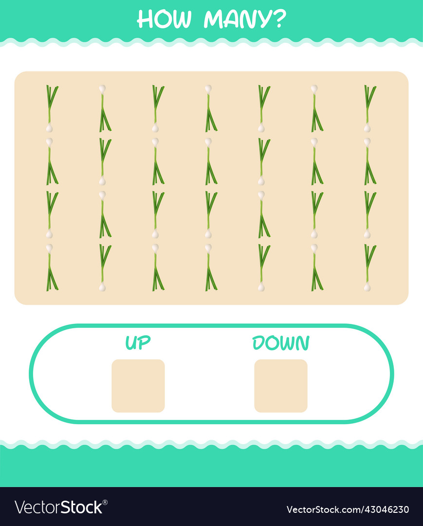 How many cartoon spring onion counting game