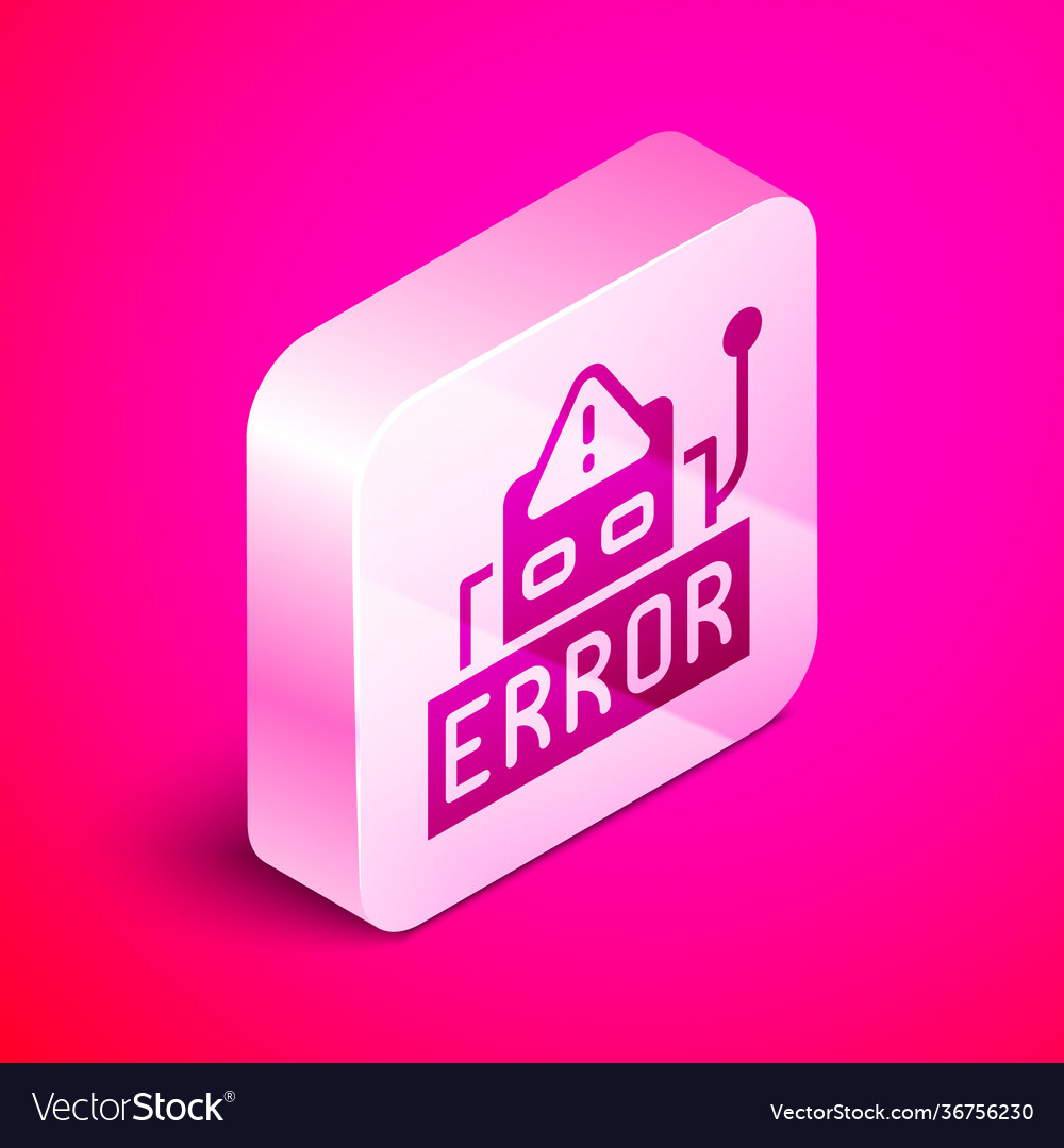Isometrischer Fehler im Betriebsprogramm vector image Isometrischer Fehler im Betriebsprogramm