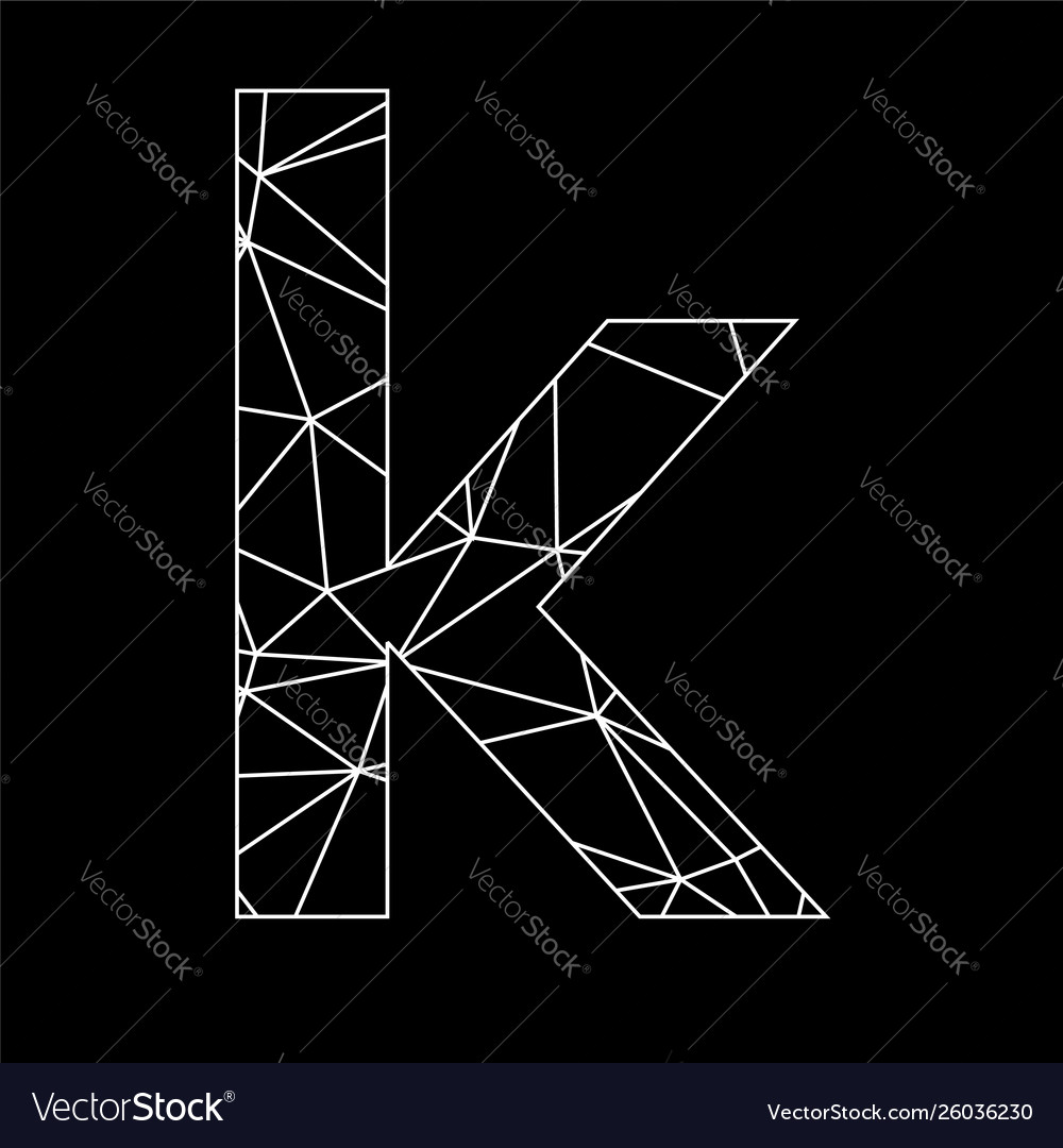 K geometric triangle blockchain font