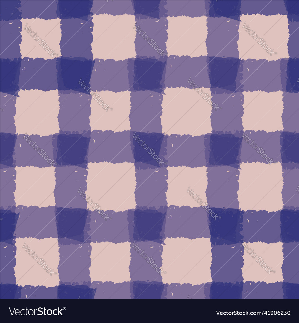 Pink violet grid checkered seamless pattern vector image Pink violet grid checkered seamless pattern